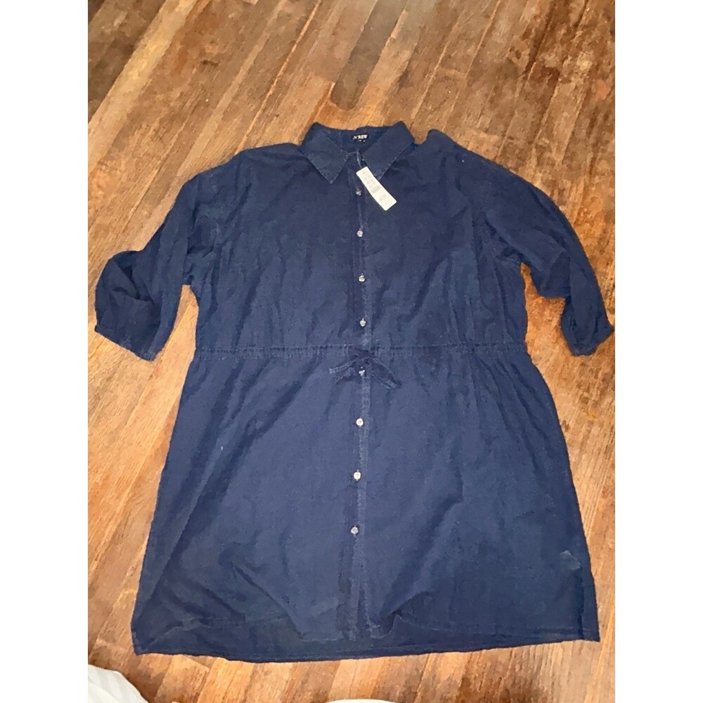 J Crew Shirt Dress Womens Med Blue Cinched Waist Cotton Voile Breezy  NWT